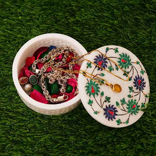 Hermosa Marble Jewellery Box