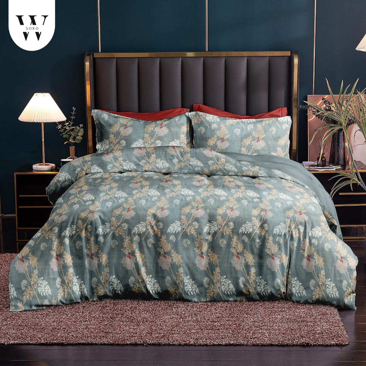 Elvoria Premium Double Bedsheet (90" x 100") - 300 TC