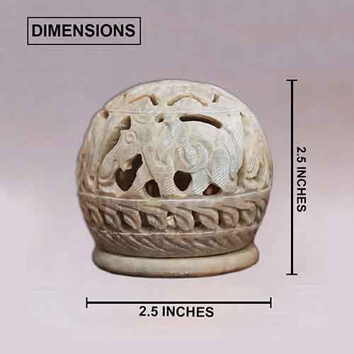 Handcrafted Tealight Holder Set Of 2 (Soapstone)