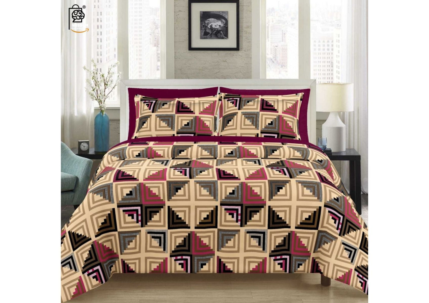 Serenora Premium Double Bedsheet (90" x 100") - 300 TC