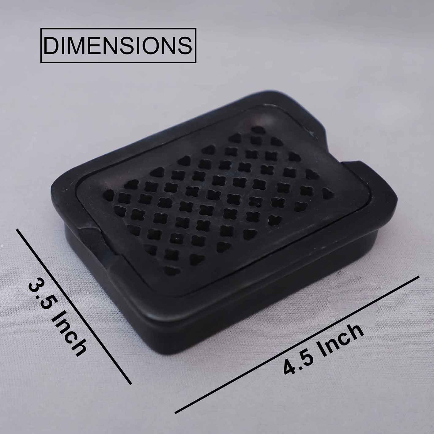 Black Soapstone Soap Dish