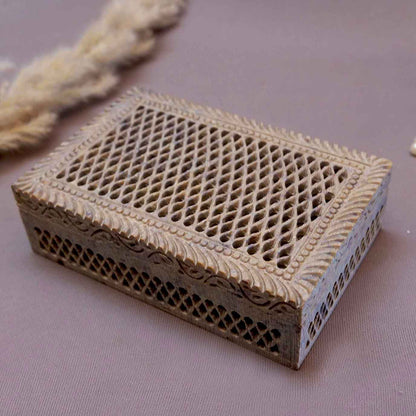 Hand Carving Soapstone Jewellery Box