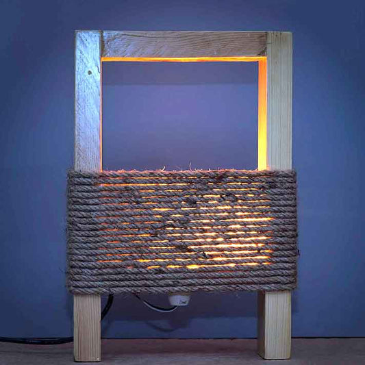 Wooden Countryside Table Lamp