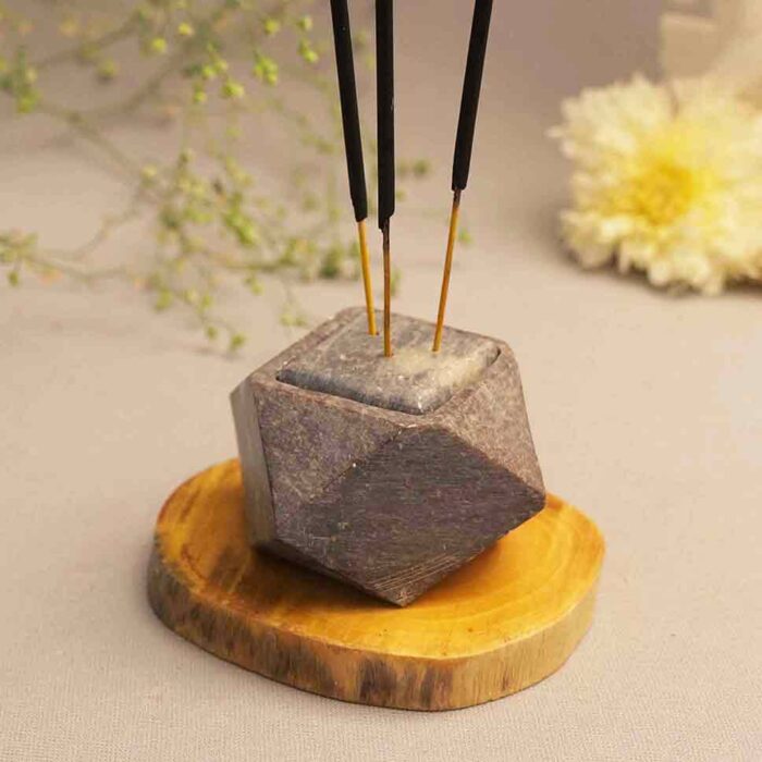 Diamond Incense Burner (Marble Soapstone)
