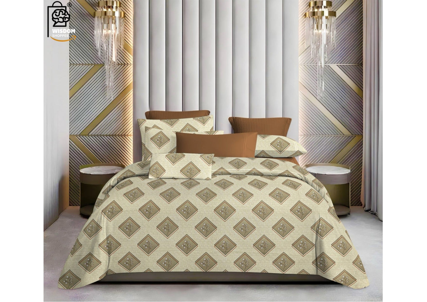 Opheline Premium King Size Bedsheet (108" x 108") - 400 TC