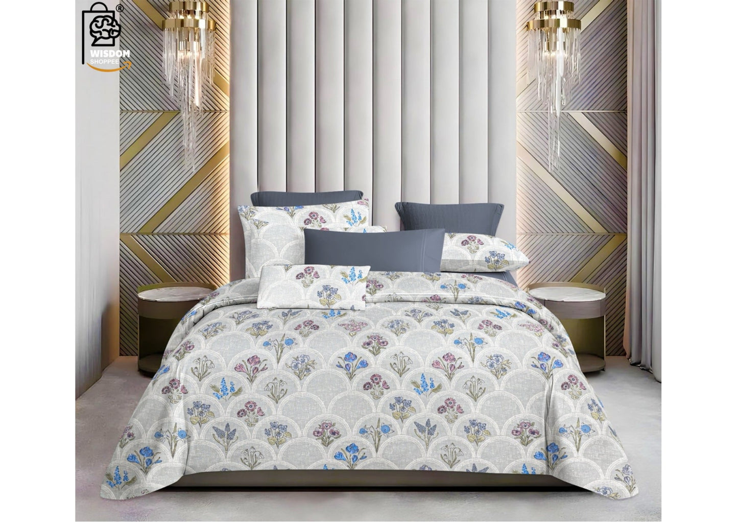Amelora Premium King Size Bedsheet (108" x 108") - 400 TC
