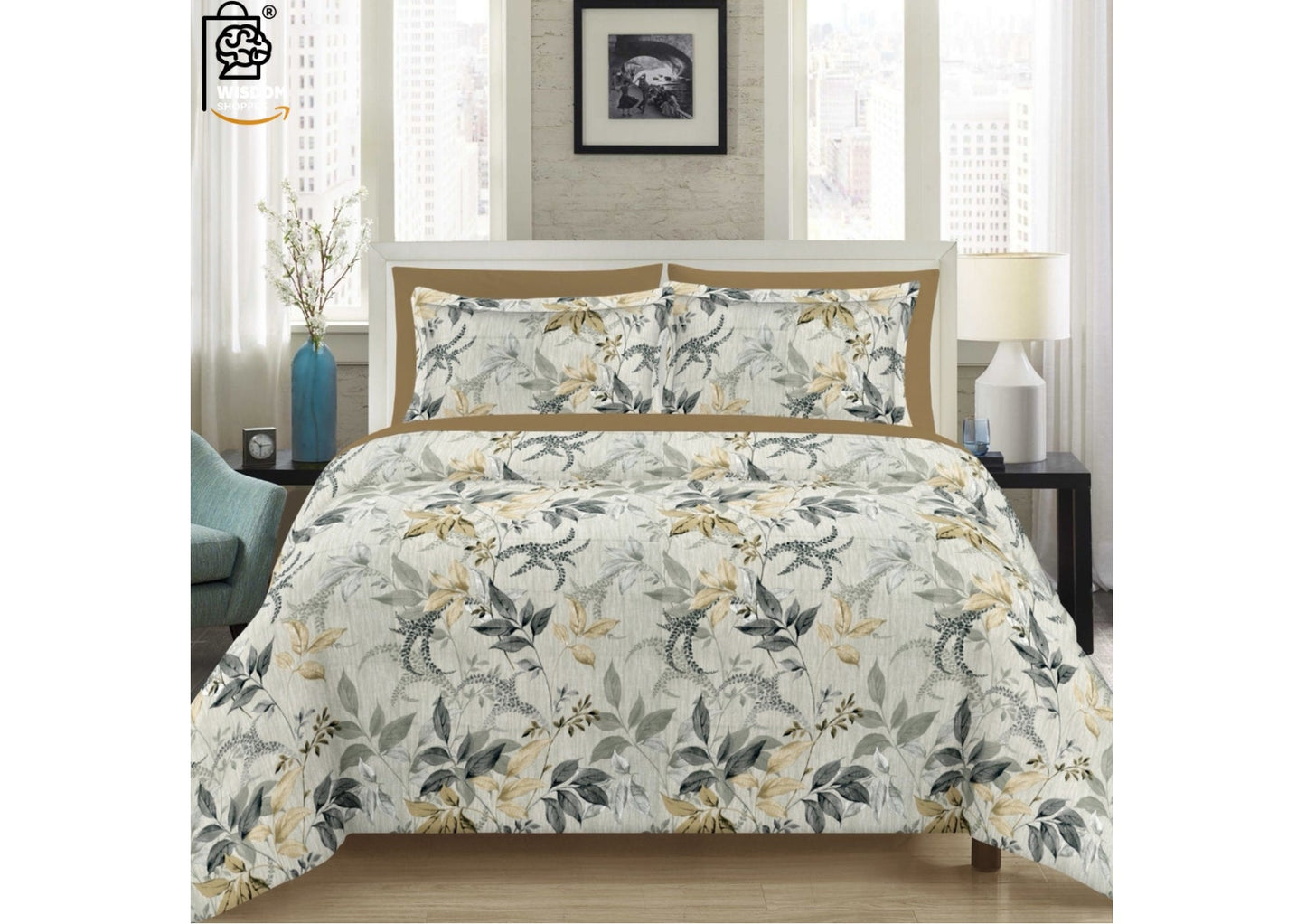 Caliora Premium King Size Bedsheet (108" x 108") - 400 TC