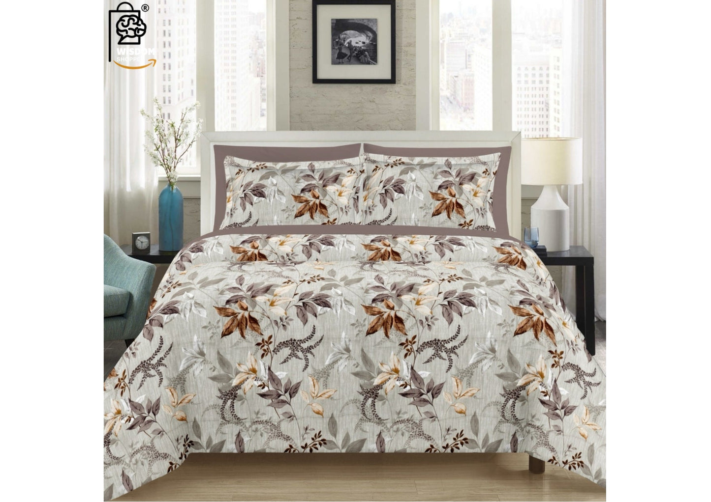 Allenza Premium King Size Bedsheet (108" x 108") - 400 TC