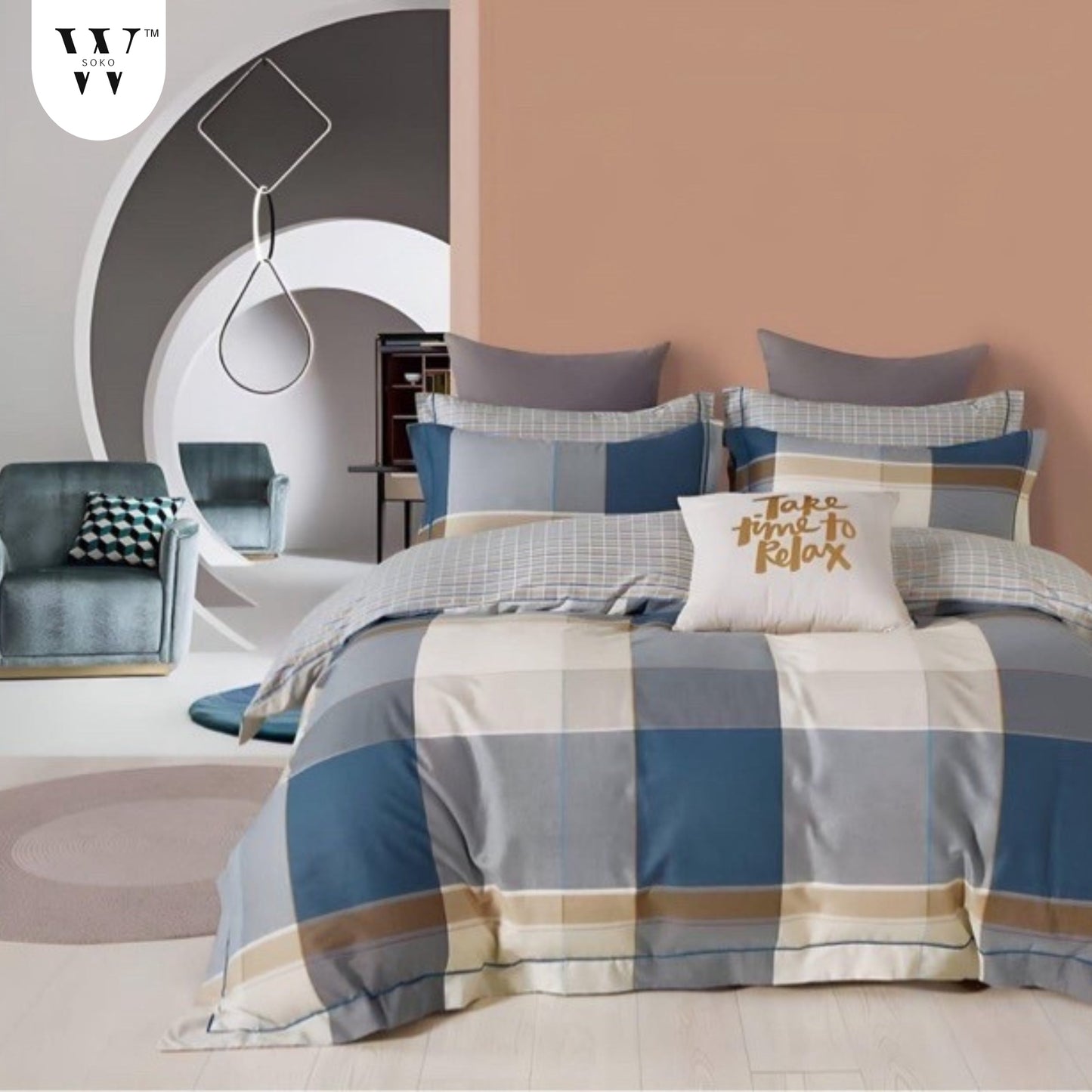 Cresienna Premium King Size Bedsheet (108" x 108") - 400 TC