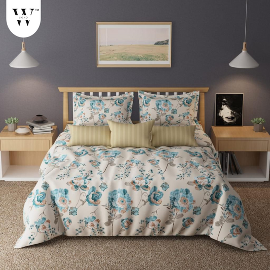 Harmoria Premium Queen Size Bedsheet (90" x 100")- 300 TC