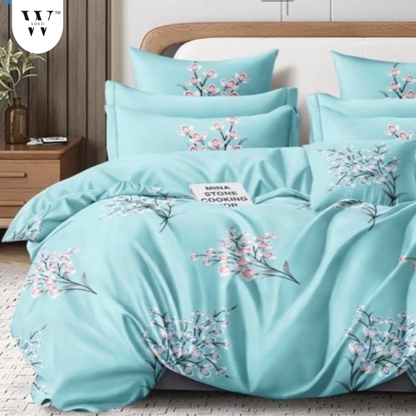 Luserina Premium Queen Size Bedsheet (90" x 100")- 300 TC