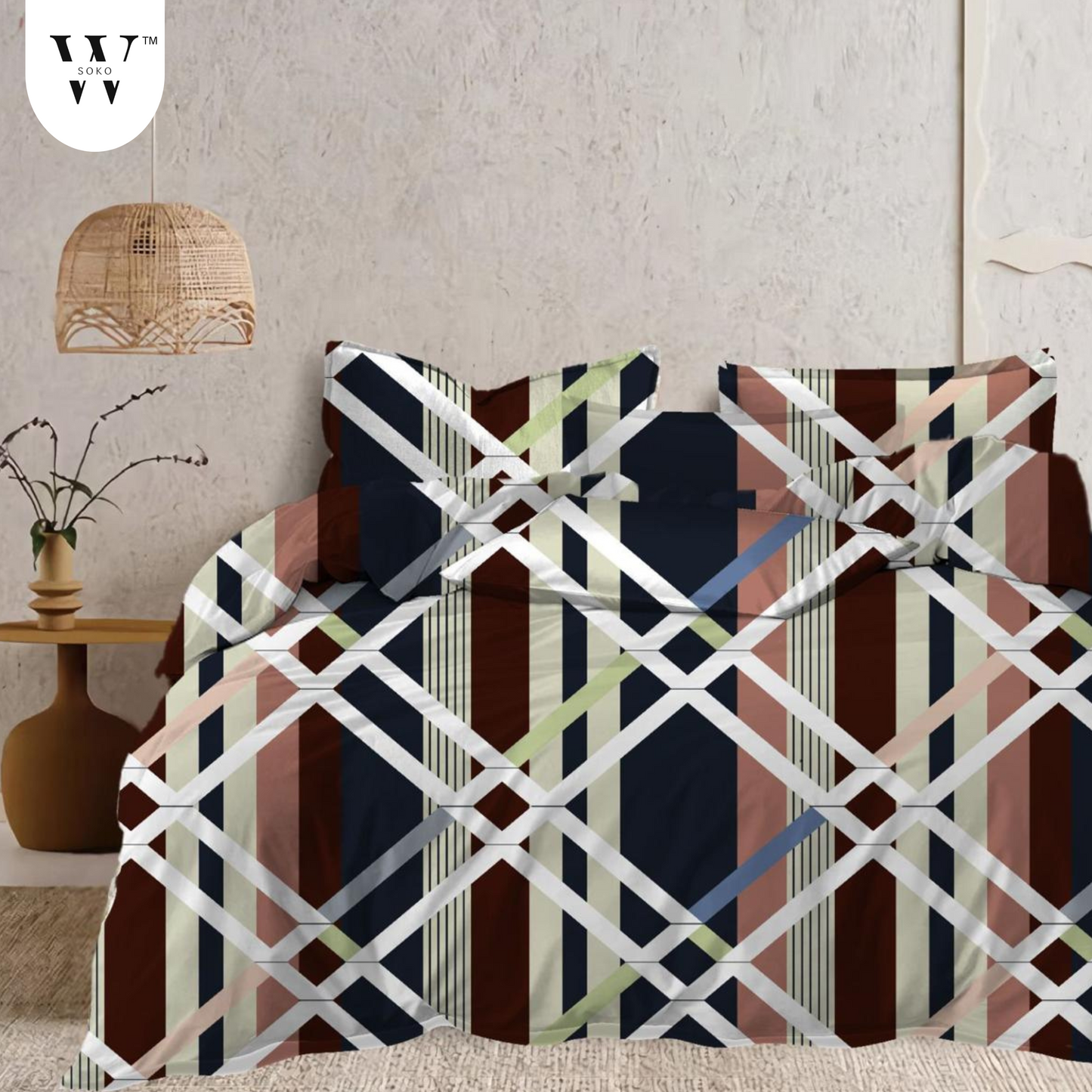 Florinae Premium Queen Size Bedsheet (90" x 100"): 300 TC