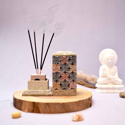 Chess Incense Holder- 5inch (Marble Soapstone)