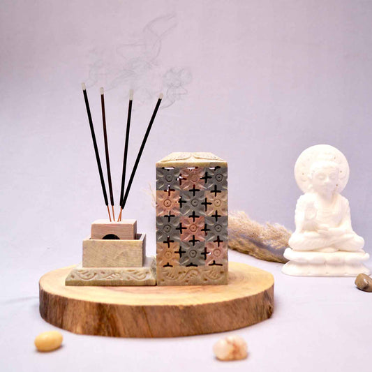 Chess Incense Holder- 5inch (Marble Soapstone)