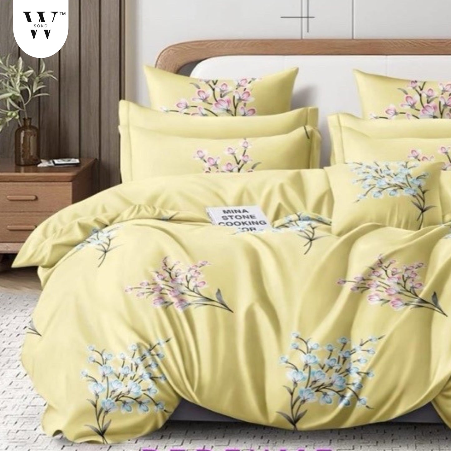 Olvenna Premium Queen Size Bedsheet (90" x 100"): 300 TC