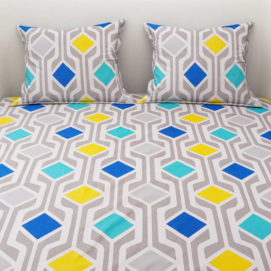 Harmira Premium Queen Size Bedsheet (90" x 100") 300 TC