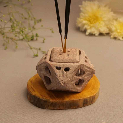 Floral Incense Stick Holder (Marble Soapstone)