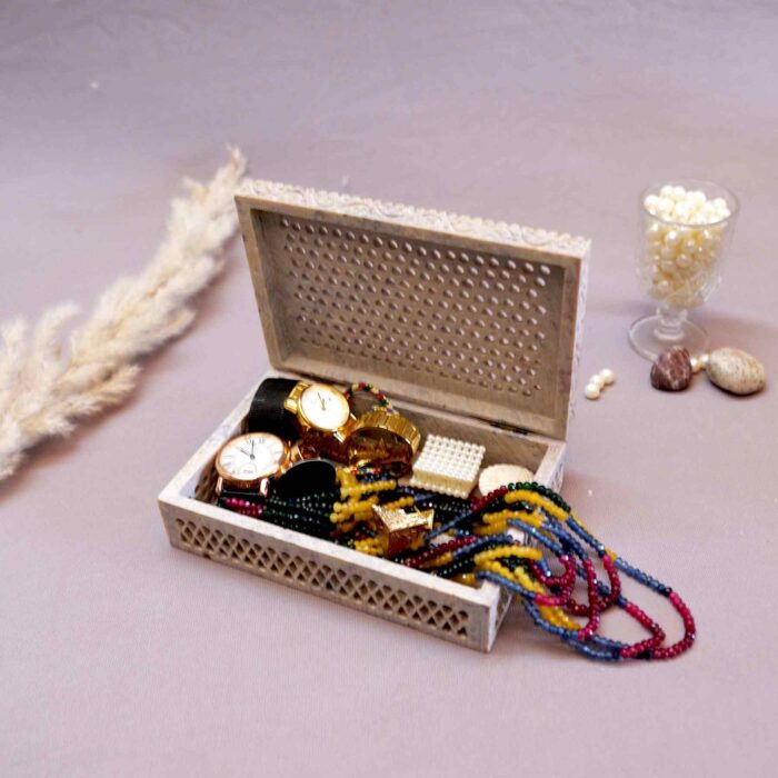 Hand Carving Soapstone Jewellery Box