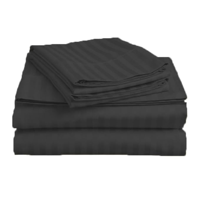 Dark Grey Plain Premium King Size Bedsheet (108" x 108"): 400 TC