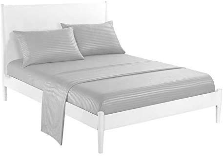 Grey-Silk Premium King Size Bedsheet (108" x 108") 300 TC