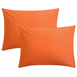 Orange Plain Premium King Size Bedsheet (108" x 108")  400 TC