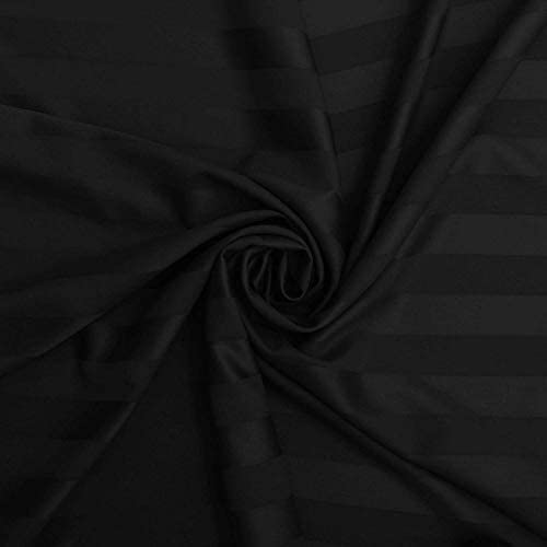 Black Plain Premium King Size Bedsheet (108" x 108") - 350 TC