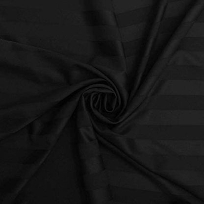 Black Plain Premium King Size Bedsheet (108" x 108") - 350 TC