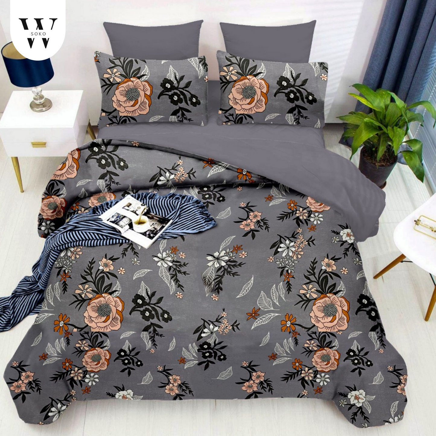 Aurielle Premium Queen Size Bedsheet (90" x 100"): 300 TC