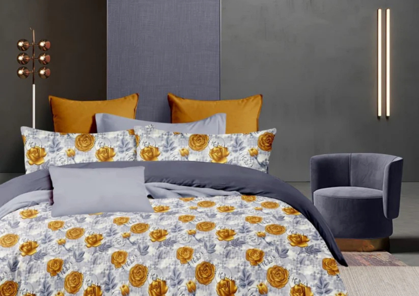 Pristoria Premium King Size Bedsheet (108" x 108") - 400 TC