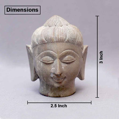 Soapstone Buddha Head Figurine