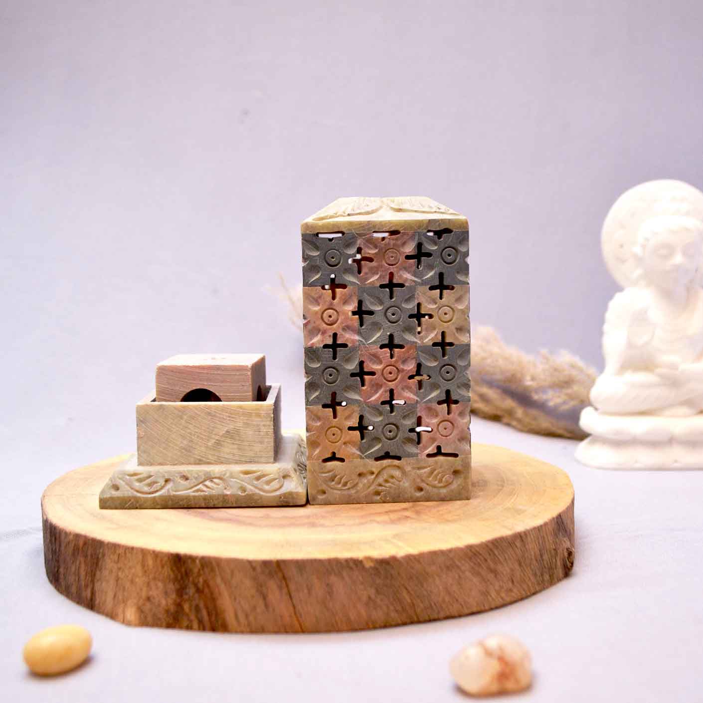 Chess Incense Holder- 5inch (Marble Soapstone)