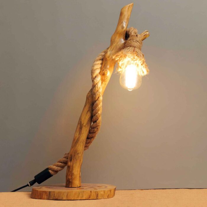 Rope Creeper Wooden Lamp