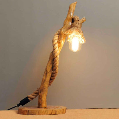 Rope Creeper Wooden Lamp