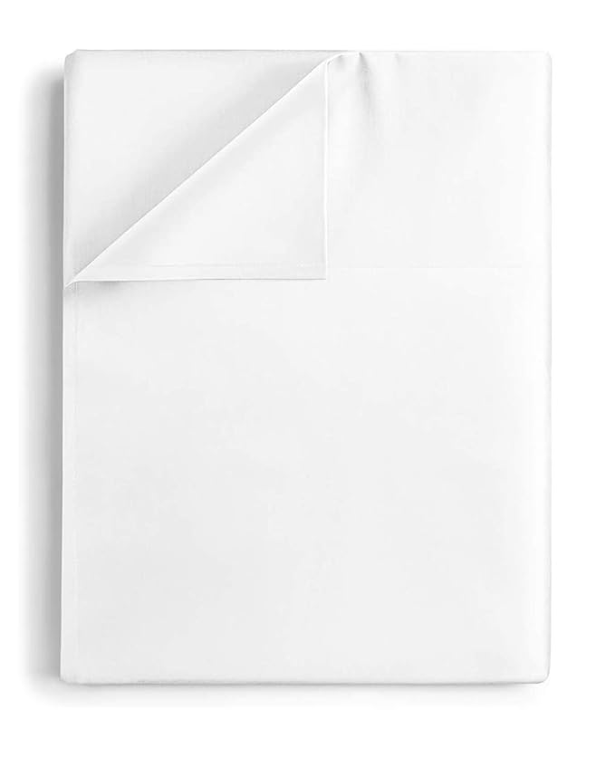 Pure White Plain Premium King Size Bedsheet (108" x 108") - 400 TC