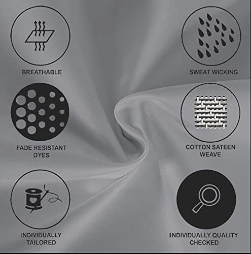 Grey-Lined Plain Premium King Size Bedsheet (108" x 108") - 400 TC