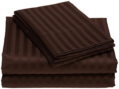 Brown Plain Premium King Size Bedsheet (108" x 108") - 400 TC