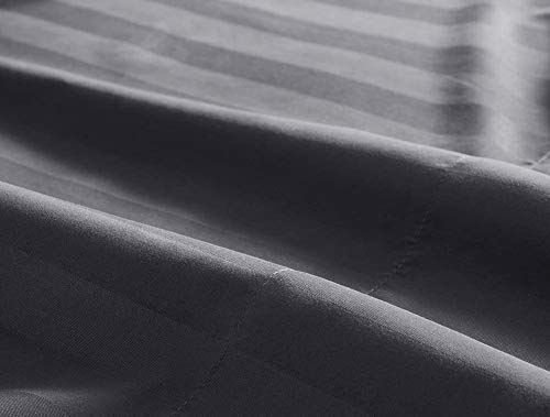 Grey-Lined Plain Premium King Size Bedsheet (108" x 108") - 400 TC