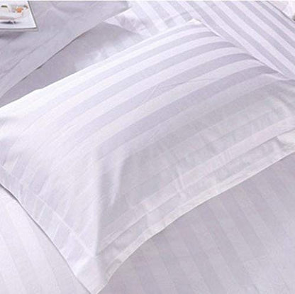 Cotton White Premium King Size Bedsheet (108" x 108") 450TC