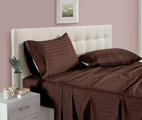 Brown Plain Premium King Size Bedsheet (108" x 108") - 400 TC