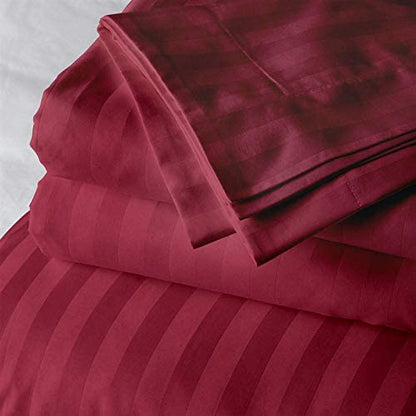 Maroon Plain Premium King Size Bedsheet (108" x 108") - 400 TC