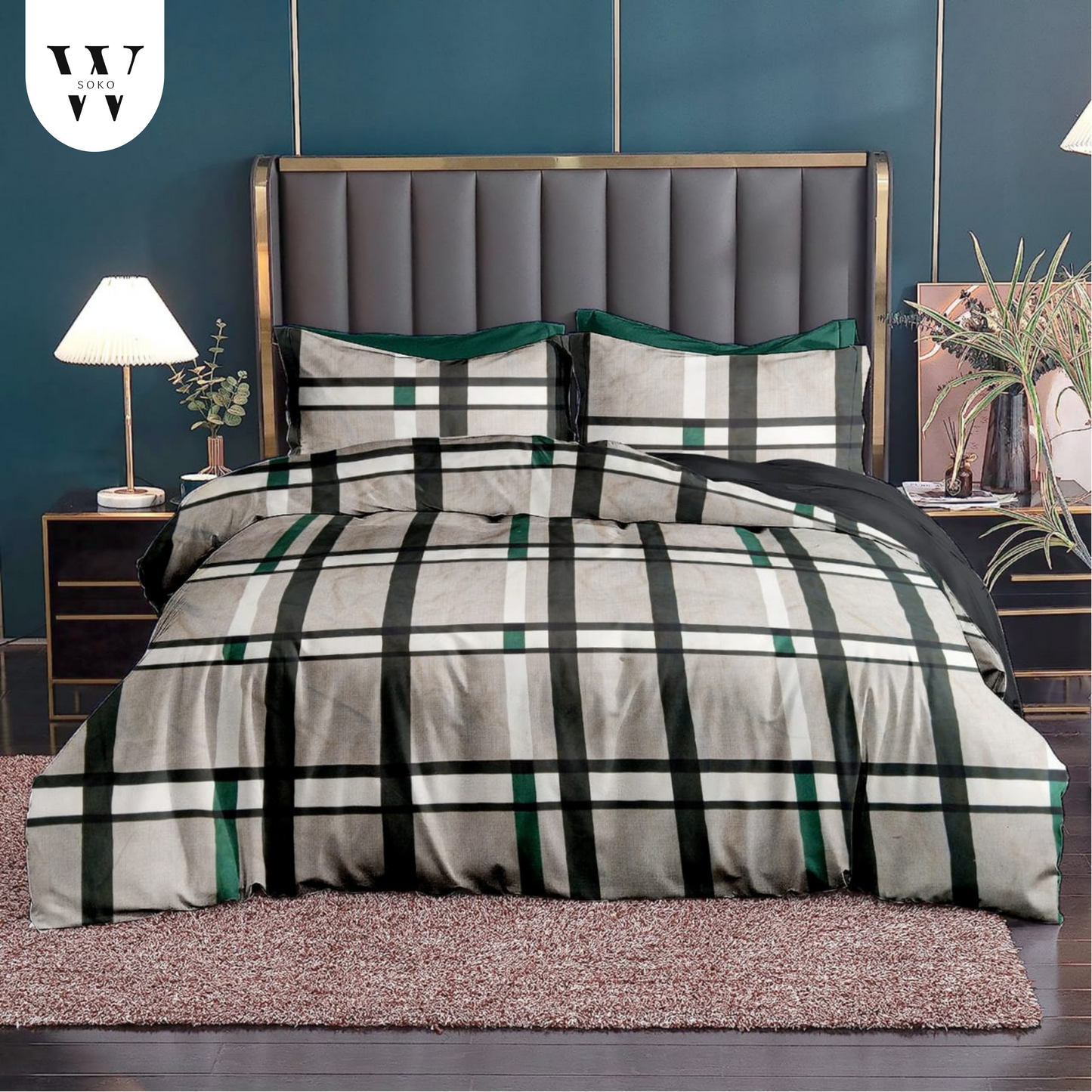 Florenea Premium Queen Size Bedsheet (90" x 100"): 300 TC