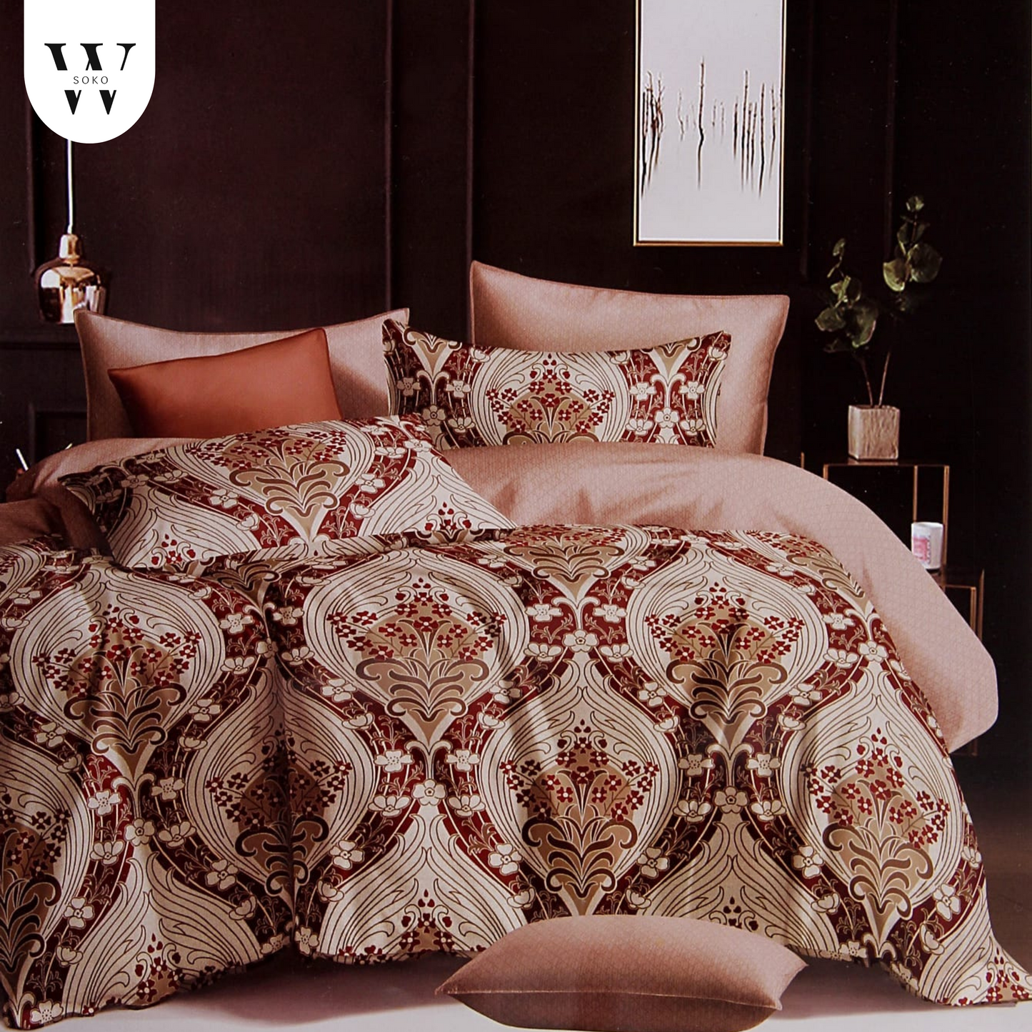 Florenza Premium King Size Bedsheet (108" x 108"): 400 TC