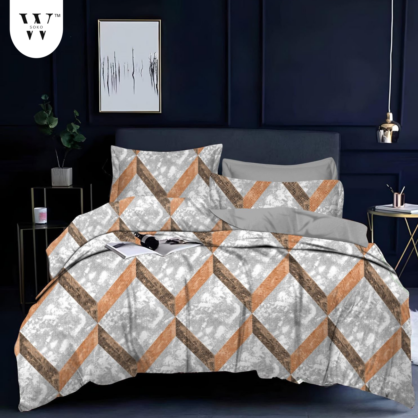 Serenovia Premium Queen Size Bedsheet (90" x 100")- 300 TC