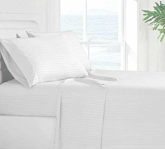 Amynelle Premium Queen Size Bedsheet (90" x 100") 300 TC