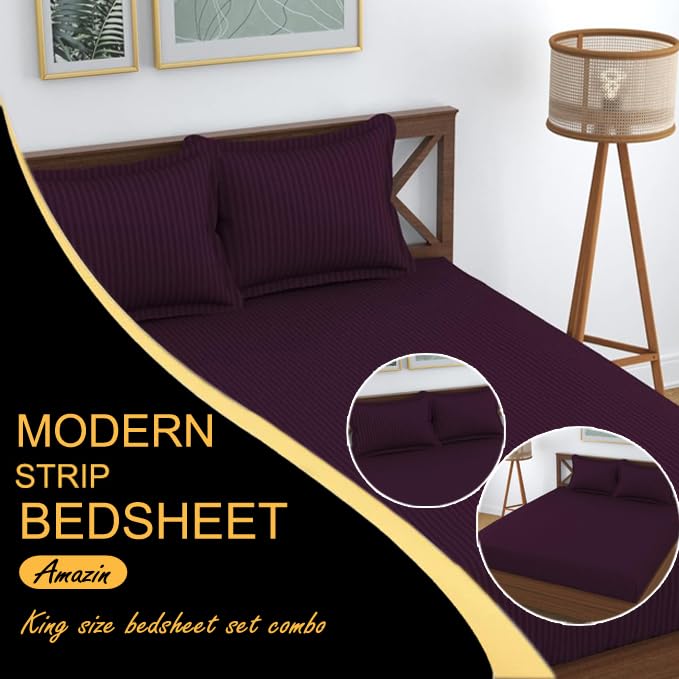 Fiora Premium Double Bedsheet (90" x 100") - 400 TC