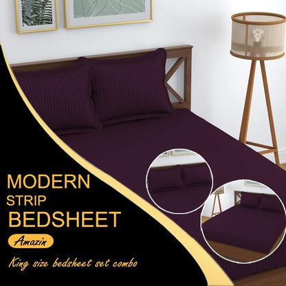 Fiora Premium Double Bedsheet (90" x 100") - 400 TC