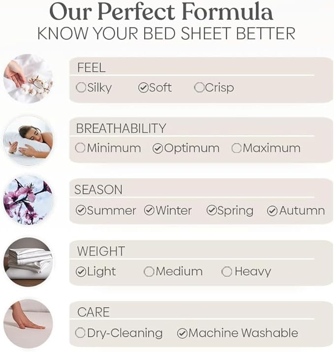 Cressynne Premium King Size Bedsheet (108" x 108") 400TC