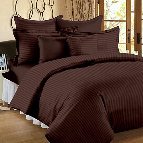 Brown Plain Premium King Size Bedsheet (108" x 108") - 400 TC