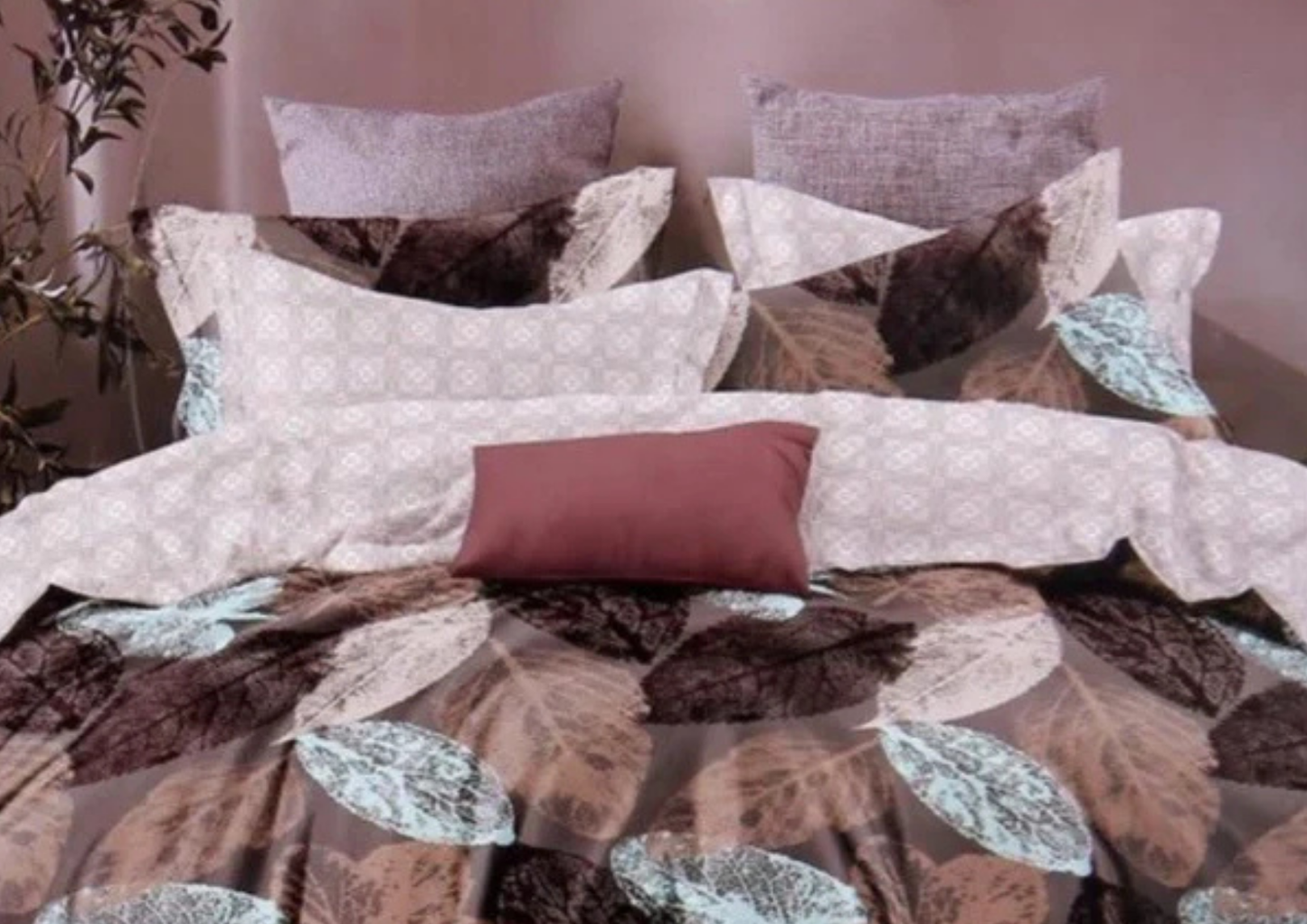 Fiorenique Premium King Size Bedsheet (108" x 108") - 400 TC