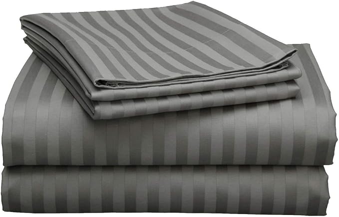 Grey Plain Premium King Size Bedsheet (108" x 108") 300 TC